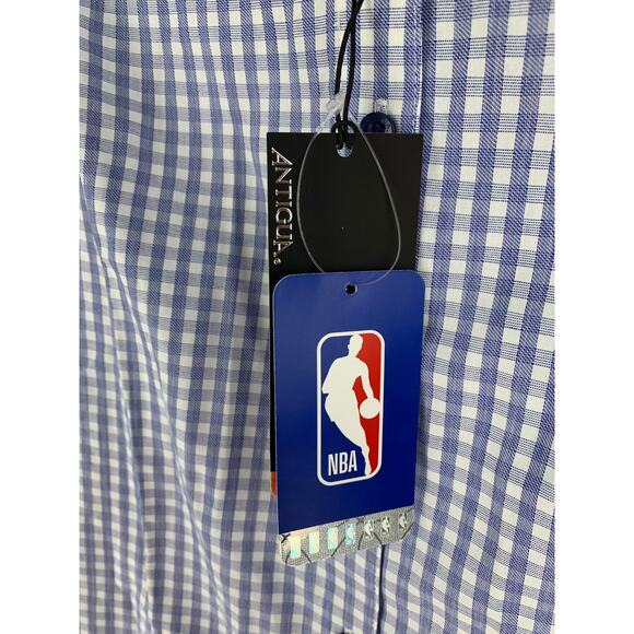 Antigua Golden State Warriors Womens Small Button-Up Long Sleeve Shirt Blue New - Picture 7 of 9